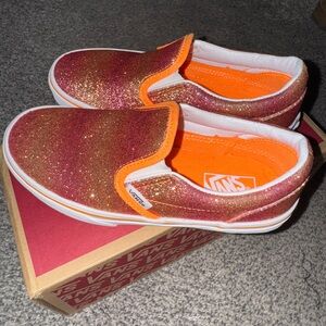 Vans Kids Glitter Slip-On - sunrise glitter Orange and Pink